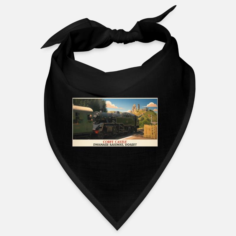 Corfe Castle Dampflok-Plakat Bandana