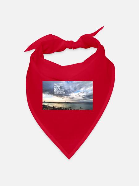 Balearen Sonnenuntergang Inseln - Bandana - Rot - Vorne