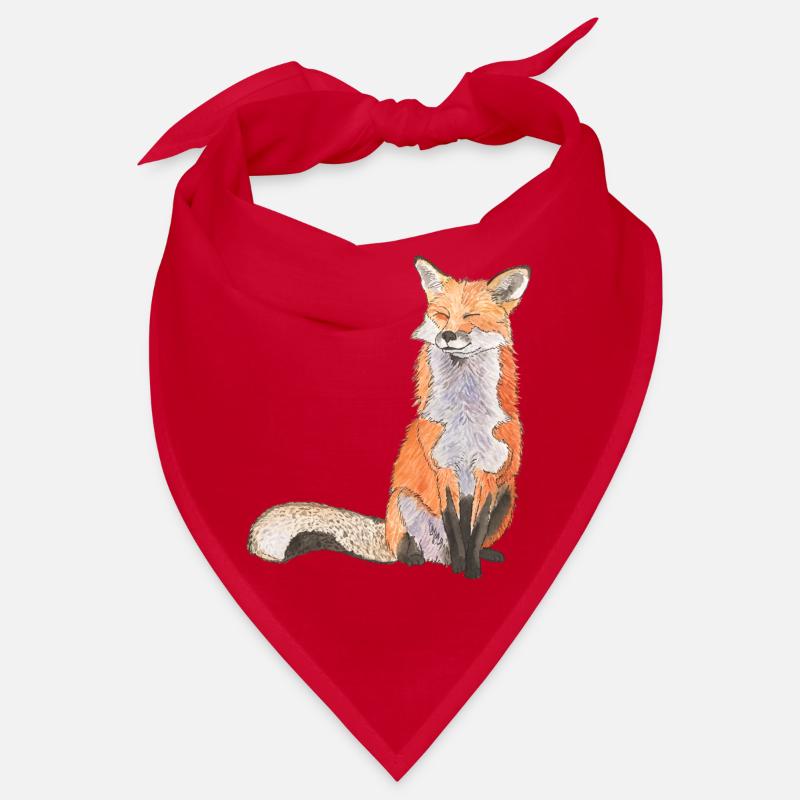 Fox sitting satisfied Fox smart foxes Bandana