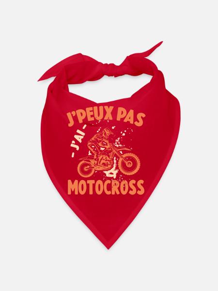 Je Peux Pas J'ai Motocross Motard Cadeau Moto - Bandana - rouge