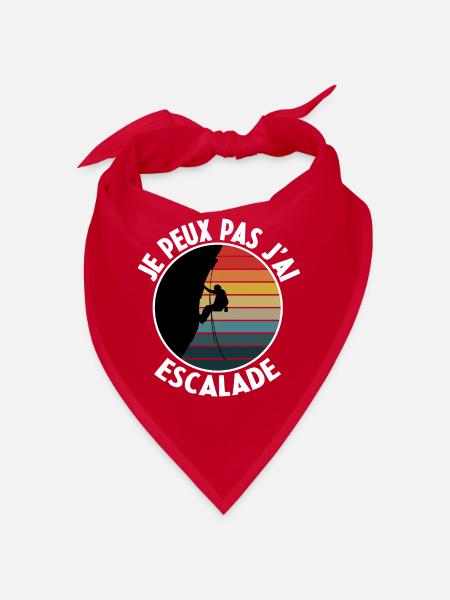 j'peux pas j'ai escalade - Bandana - rouge - Devant