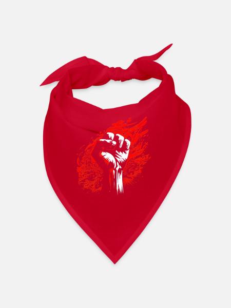 Raised Fist - Bandana - red - Front
