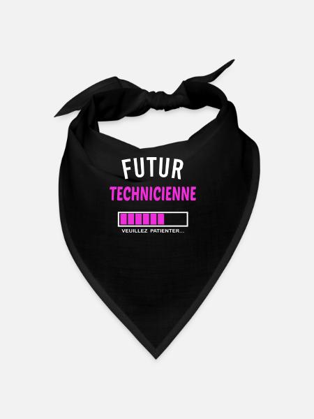 futur technicienne - Bandana - noir - Devant