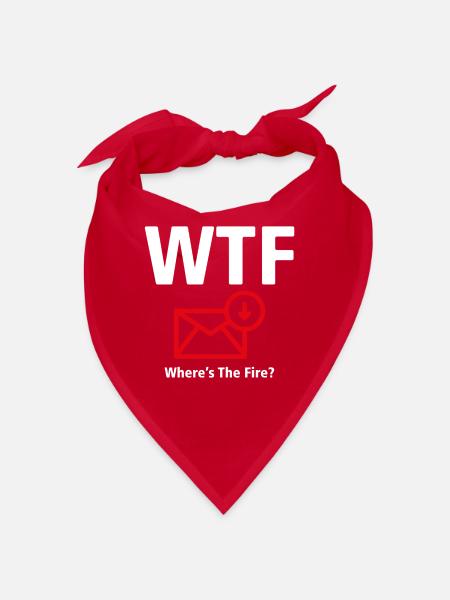 WTF T-Shirt - Wo ist das Feuer? 02 - Bandana - Rot - Vorne