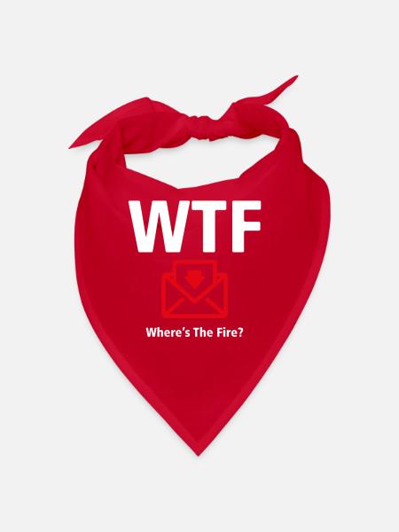 WTF T-Shirt - Where's The Fire? 03 - Bandana - red - Front