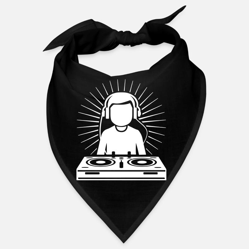 DJ Turntables Party Bandana