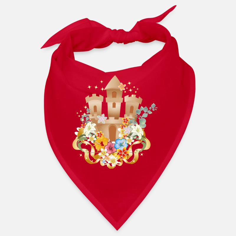 Château de sable avec des fleurs exotiques sur la plage Bandana