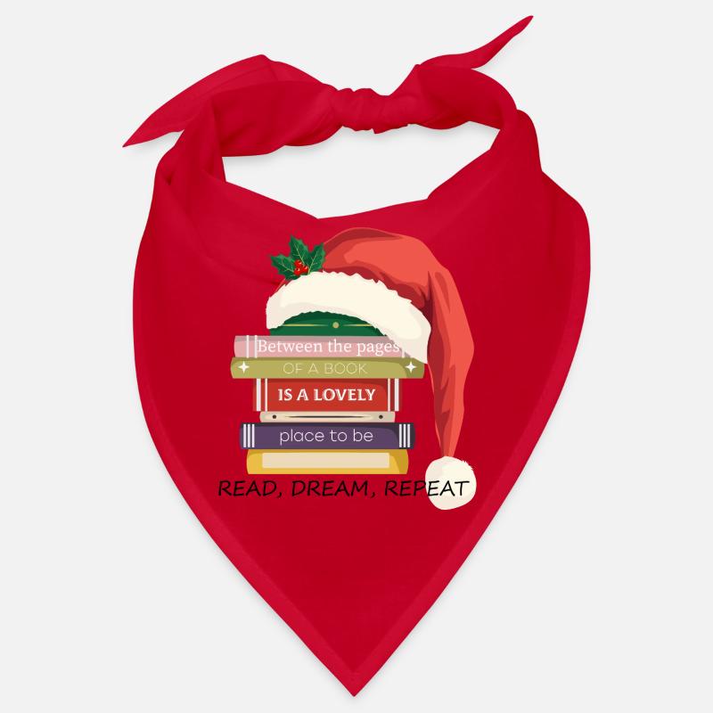 Livre Stack avec chapeau de Noël - Bandana - rouge