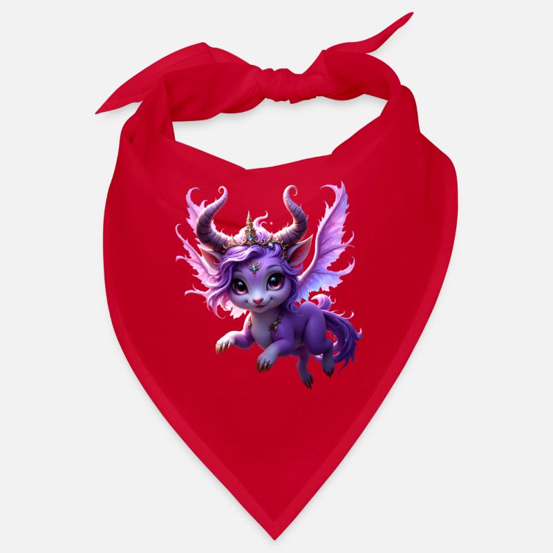 Lila Drache mit Krone Bandana