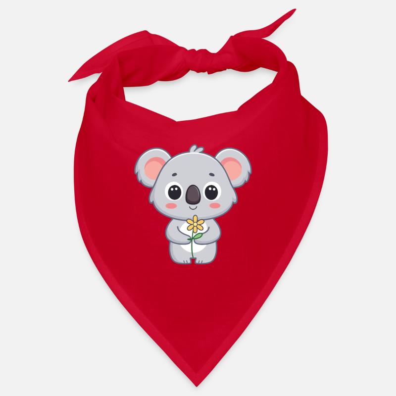 Koala mignon et fleur lumineuse Bandana