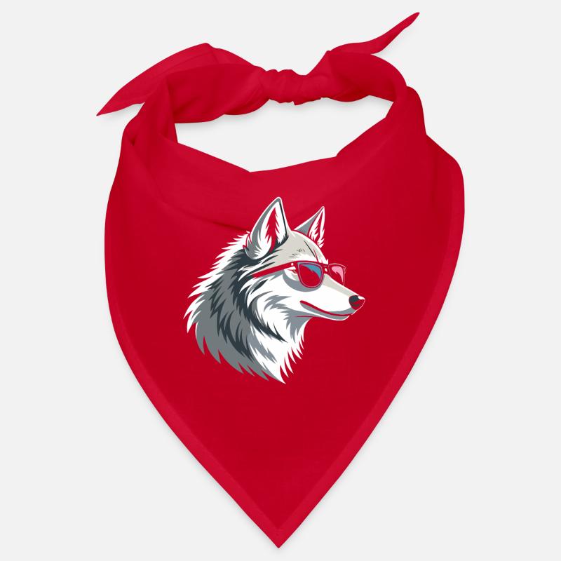 Wolf mit Brille im eisigen Stil Bandana