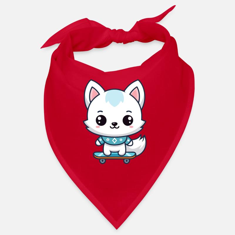 Little Fox Skateboard Blue Bandana