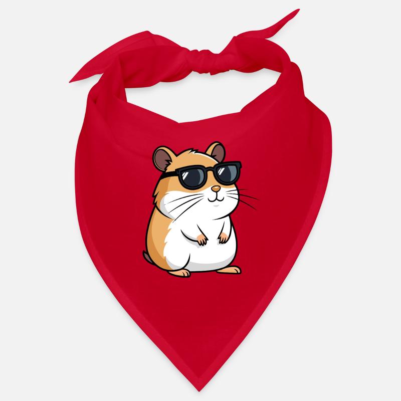 Coole Hamster Dunkle Brille Bandana