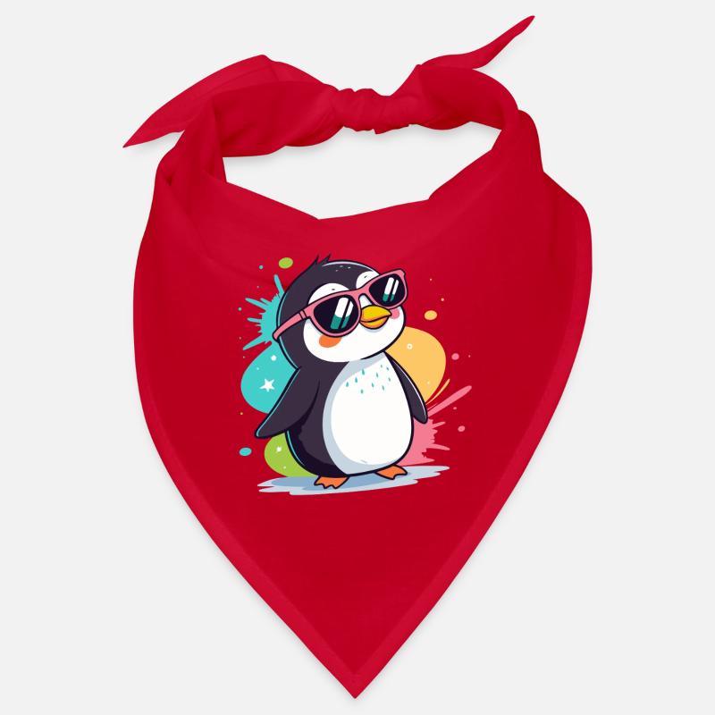 Pingouin cool pop lunettes roses Bandana