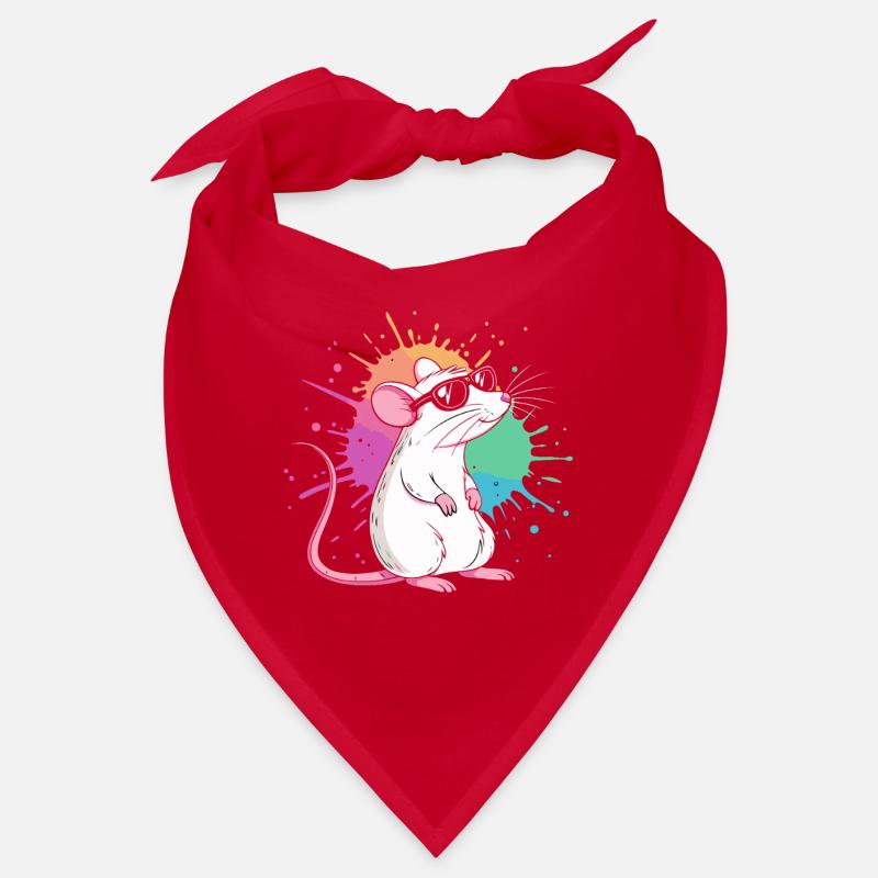 Elegant rat under colored shards Bandana