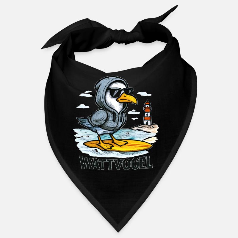 Wattvogel® Surfer-Möwe mit Hoodie & Sonnenbrille Bandana