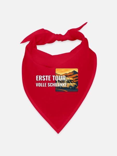 Erste Wohnmobilreise Geschenk für Anfänger - Bandana - Rot - Vorne