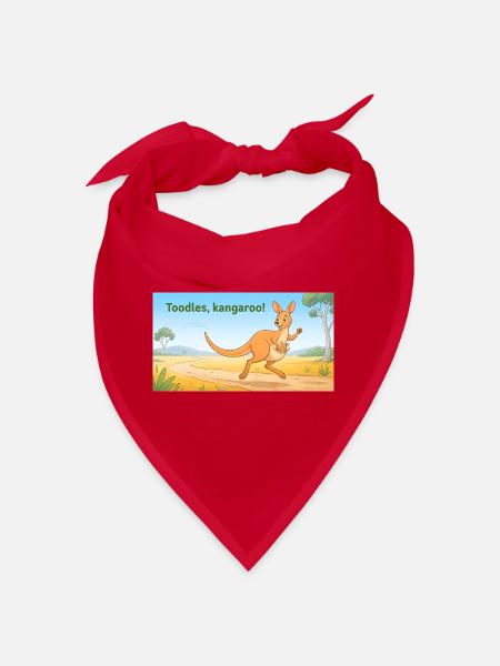 TOODLES KANGAROO - Bandana - Rot - Vorne