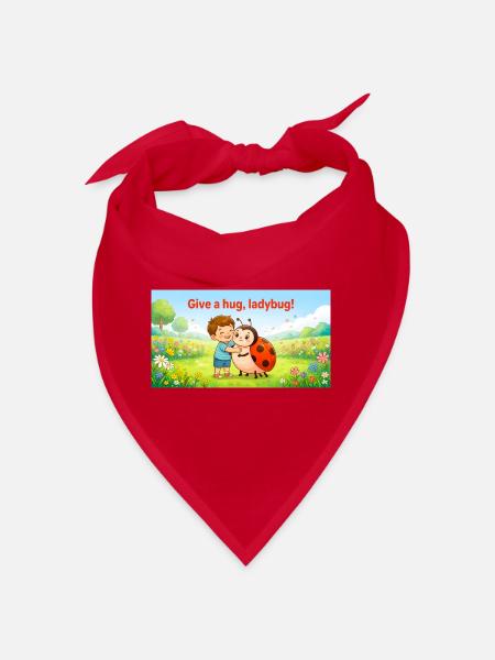 GIB EINE UMARMUNG, LADYBUG, - Bandana - Rot - Vorne