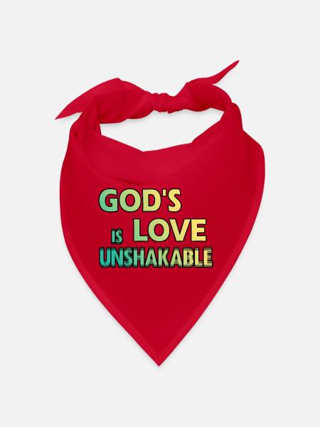 Foi : l’amour de Dieu est inébranlable - Bandana - rouge - Devant