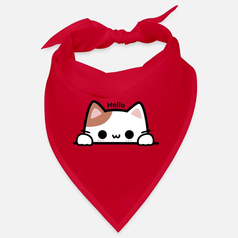 Peekaboo Kitten - Bandana - red