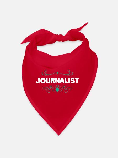 Journalist Ornament Druck - Bandana - Rot - Vorne