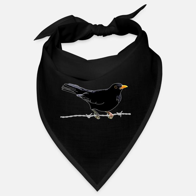 Blackbird on barbed wire Bandana
