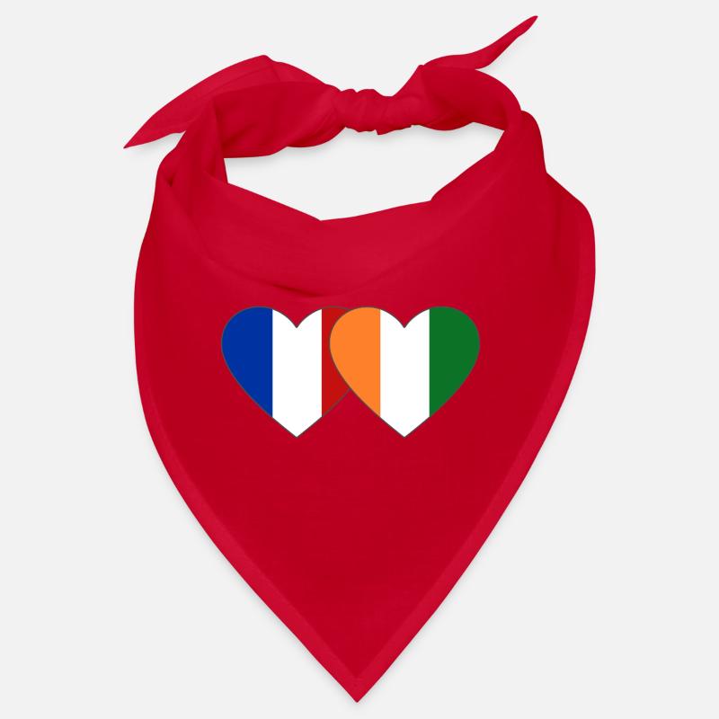 Frankreich Elfenbeinküste Flagge Herz Bandana