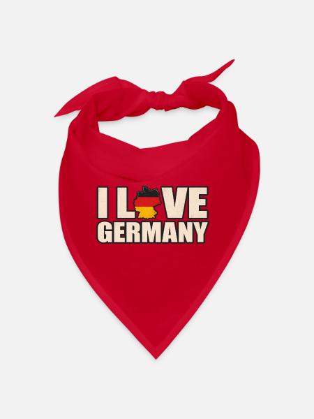 Ich liebe Deutschland - Bandana - Rot - Vorne
