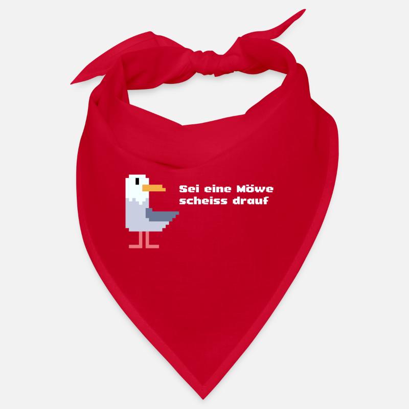 sei eine pixel Möwe - Bandana - Rot