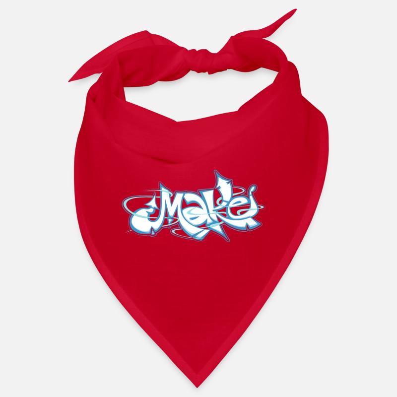 Blaues Wort machen Graffiti Bandana