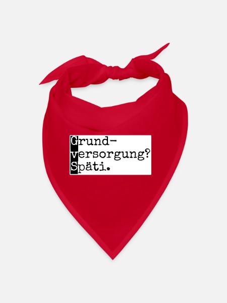 Grundversorgung? Späti. GvS - Berlin mit Humor - Bandana - Rot - Vorne