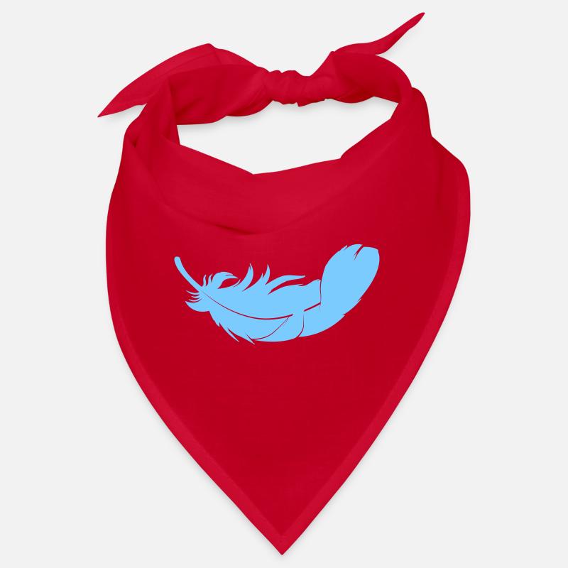 Blue Feather Silhouette Bandana