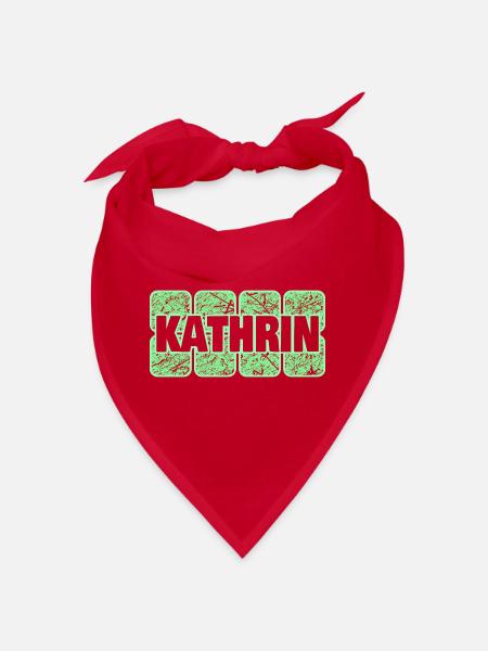 Kathrin als Saeugling - Bandana - Rot - Vorne