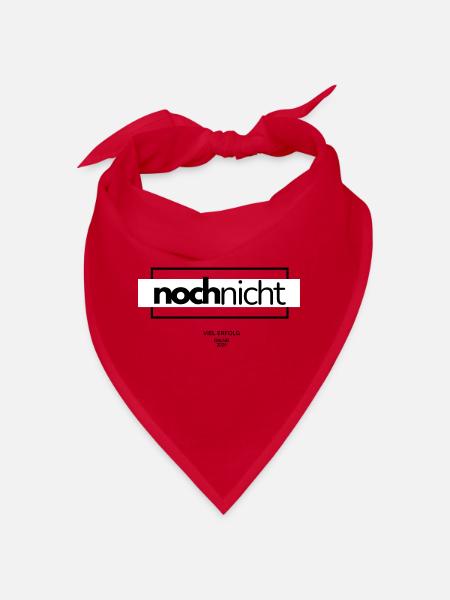 Noch Nicht – Minimal German Typography - Bandana - Rot - Vorne