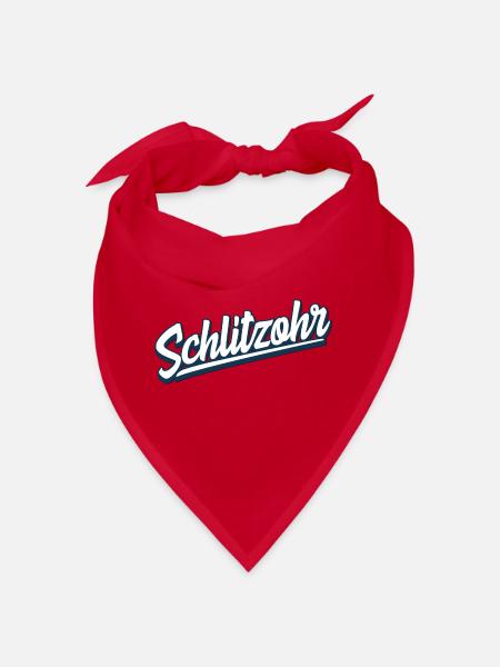 Schlitzohr - Schweizerdeutsch - Mundart - Dialekt - Bandana - Rot - Vorne