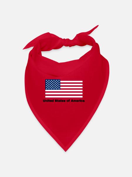 USA Fahne - Bandana - Rot - Vorne