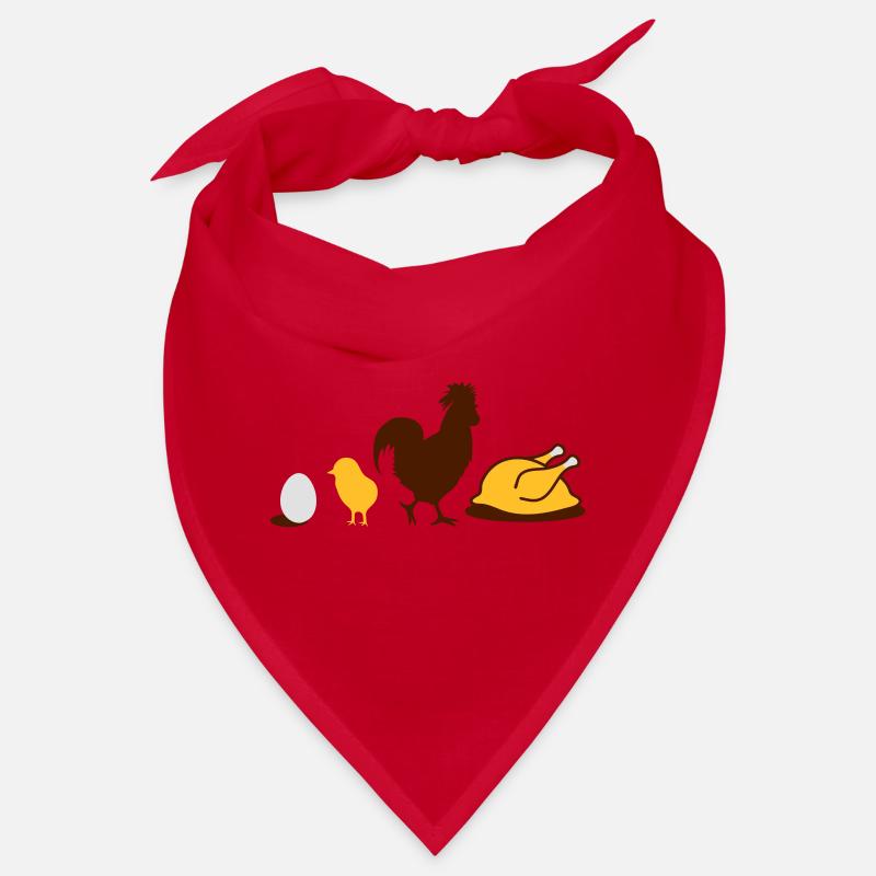 Egg,chick, rooster and chicken poultry Evolution Bandana