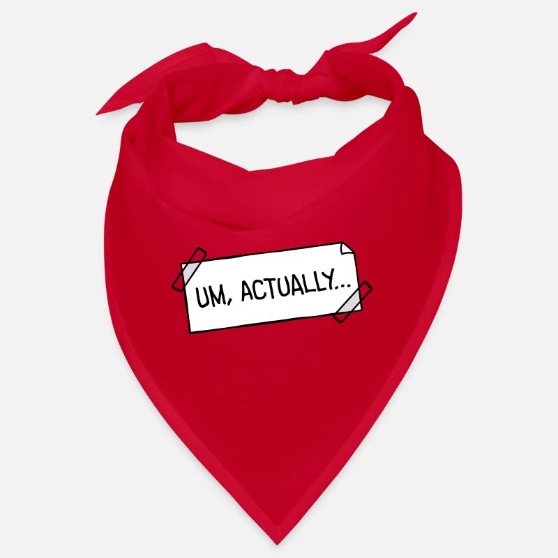 Um Actually Zettel Geklebt Nerd Klugscheißer Logo Bandana