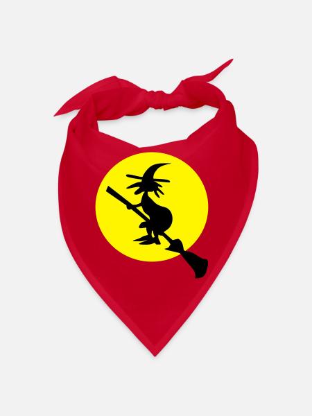 witch and full moon - Bandana - red - Front