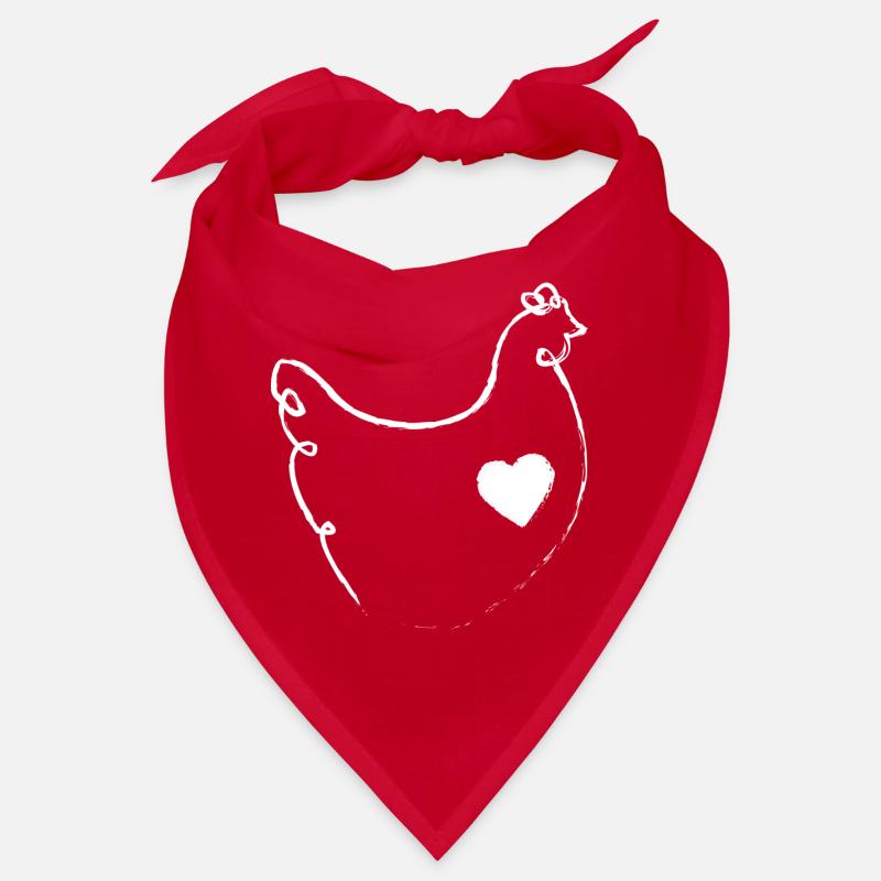 Line drawing chicken Bandana