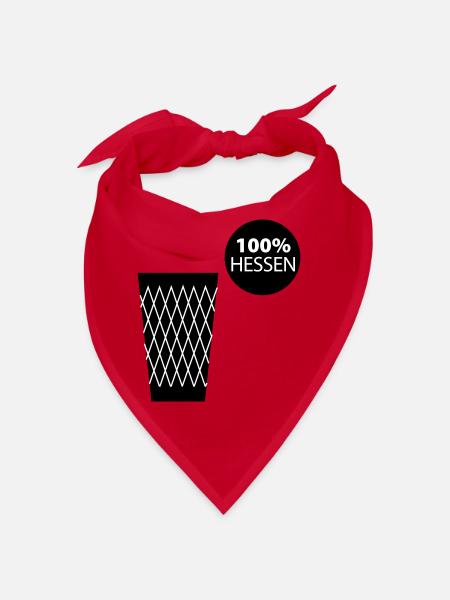 Côtelé 100 % Hessen #Frankfurt #069 #Ebbelwoi - Bandana - rouge - Devant