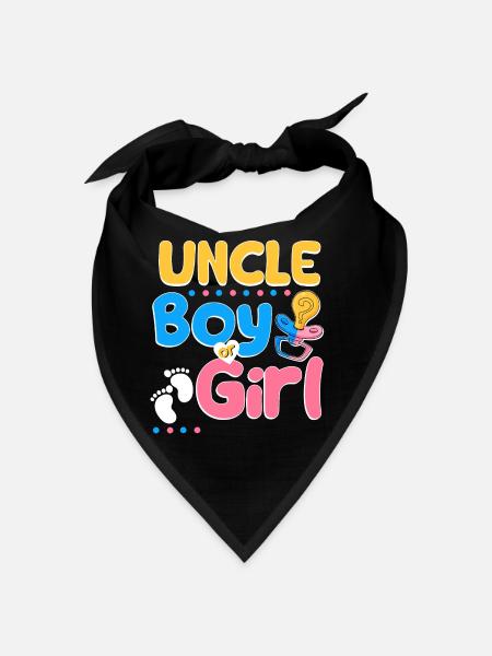 Pink or Blue Uncle Loves You Best Uncle Ever - Bandana - Rot - Vorne