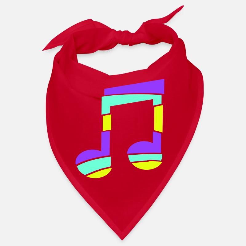 Bunte Musik Note Streifen Techno Party Musiknote Bandana