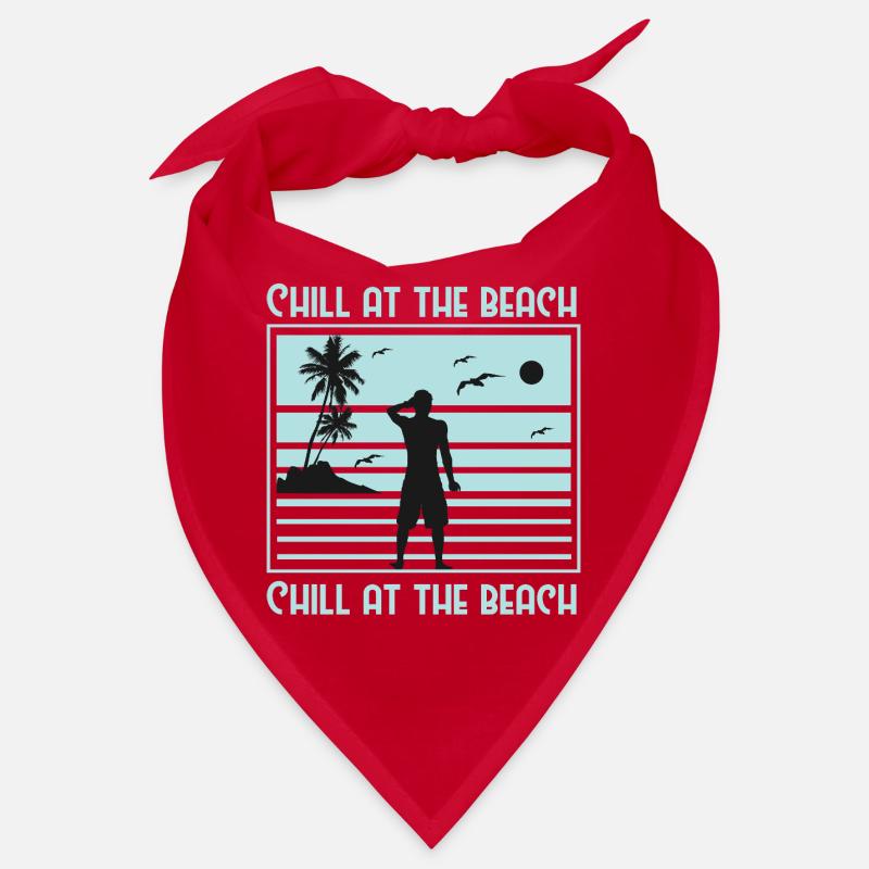 Conception de silhouette de plage décontractée Bandana