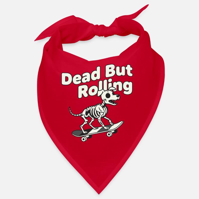 Skeleton dog on skateboard Bandana