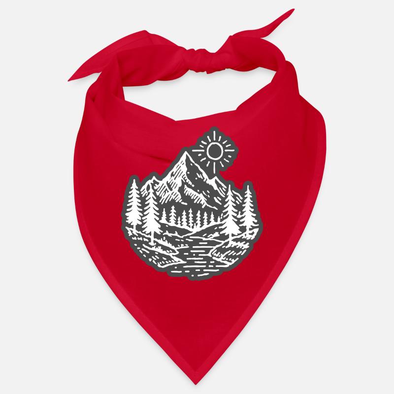 Berge Tal Landschaft Wald Bandana