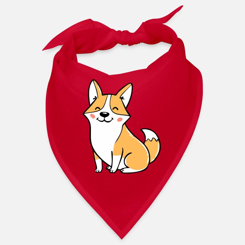 Fröhlicher Corgi (Comic) Bandana