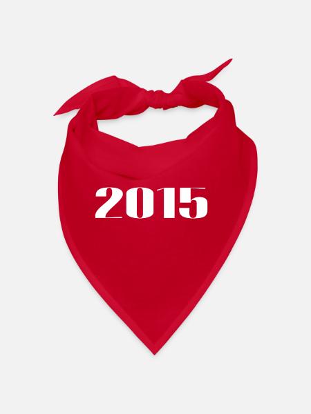 2015 - Cadeau né en 2015 - Bandana - rouge - Devant