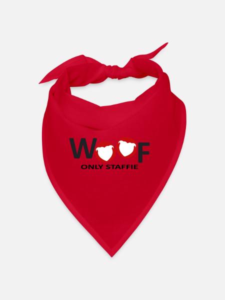 Staffie wuff – 032 - Bandana - Rot - Vorne